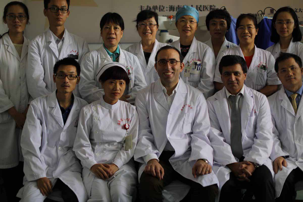 Mr Daniel Ezra and ophthalmic students in the Far East 