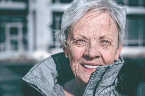Older Woman With Under Eye Bags