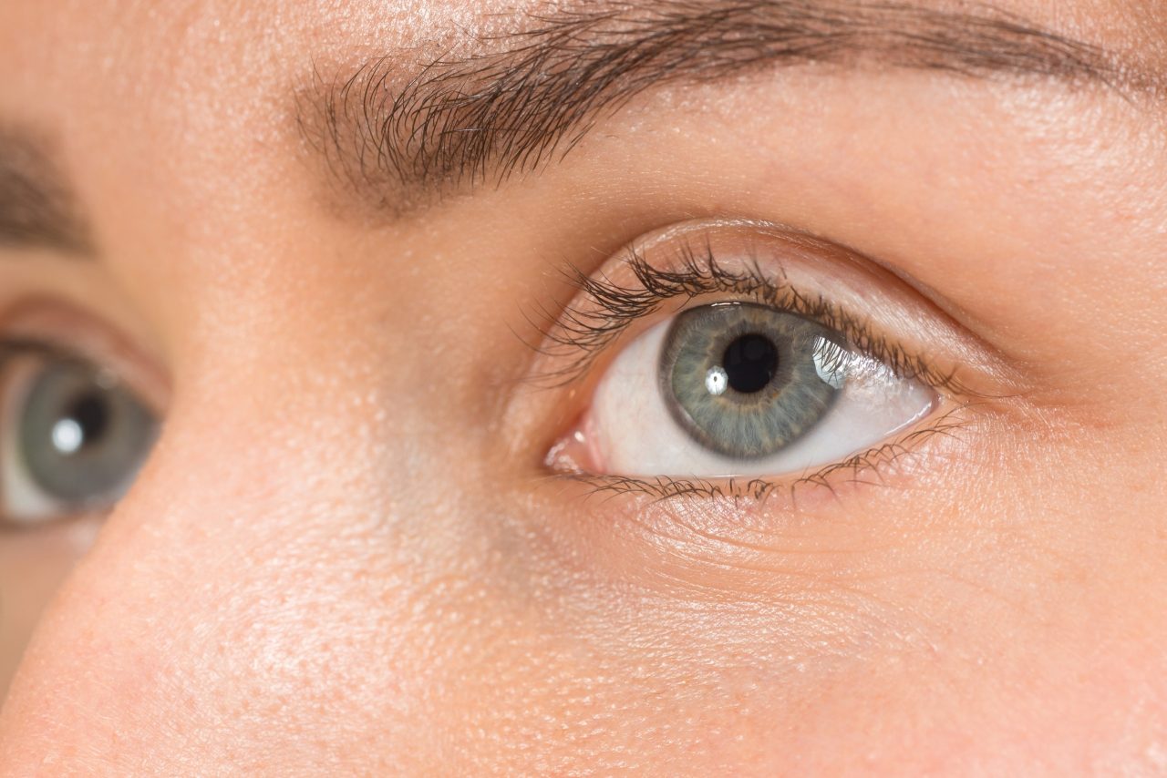 The close up eyes