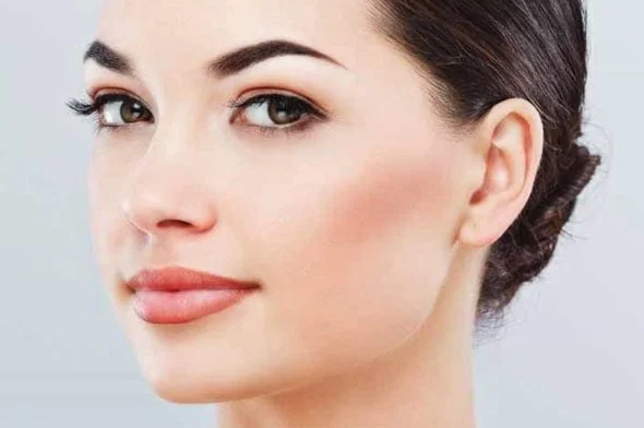 white woman face close-up