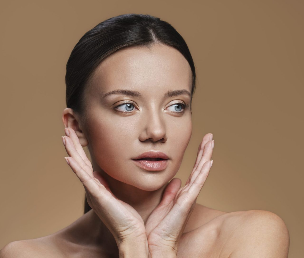 portrait of a young woman with beautiful face
